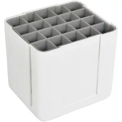 Front. Deflecto - Deflecto Interlocking Marker Organizer 4.30 x 4.40 x 3.40 Desktop Portable Stackable White - White.