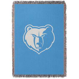 Chad & Jake - Memphis Grizzlies Woven Blanket - Blue