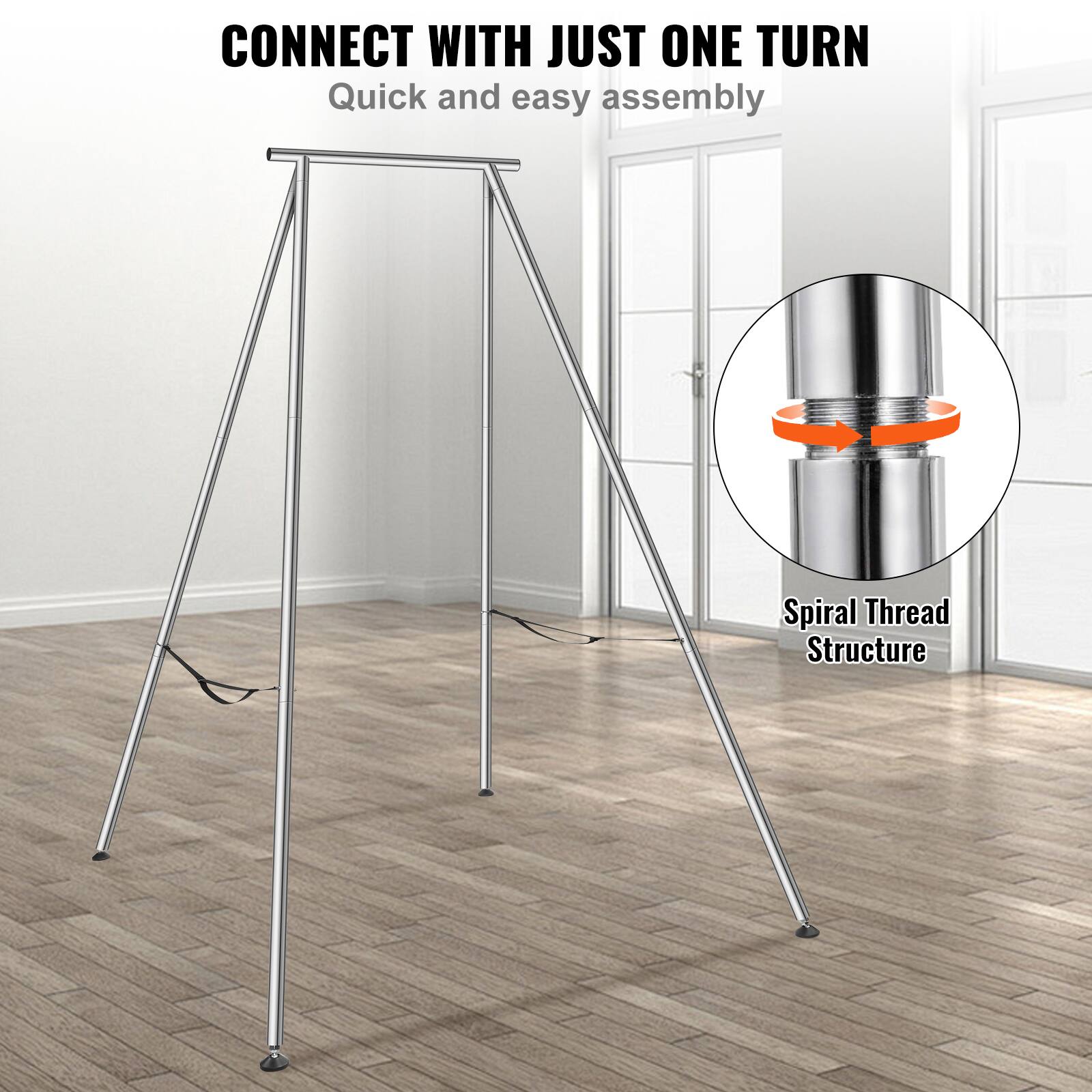 CONNECT WITH JUST ONE TURN  
Quick and easy assembly  

Spiral Thread Structure