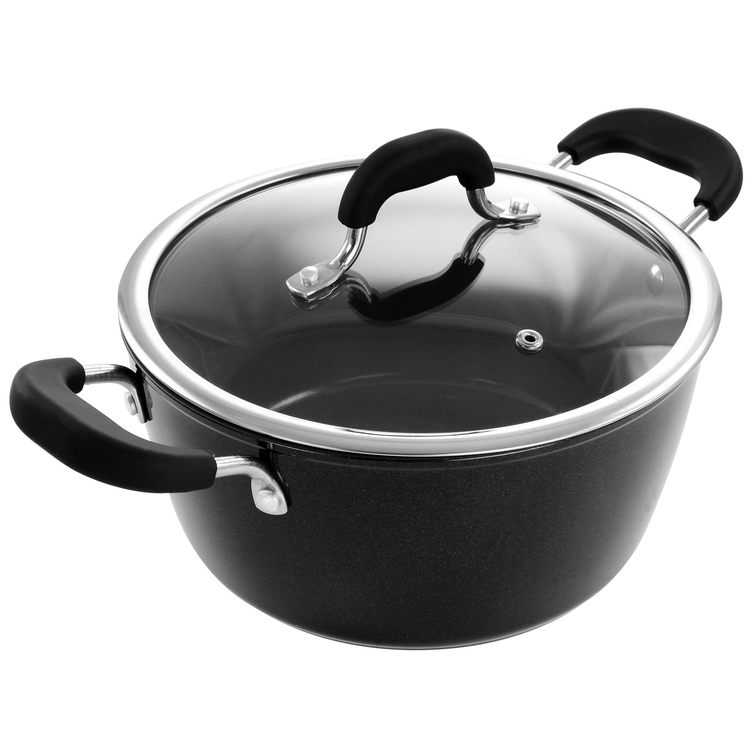 Alt View 2. Gibson - Kenmore Arlington 4.5 Quart Dutch Oven with Lid in Black - Black.