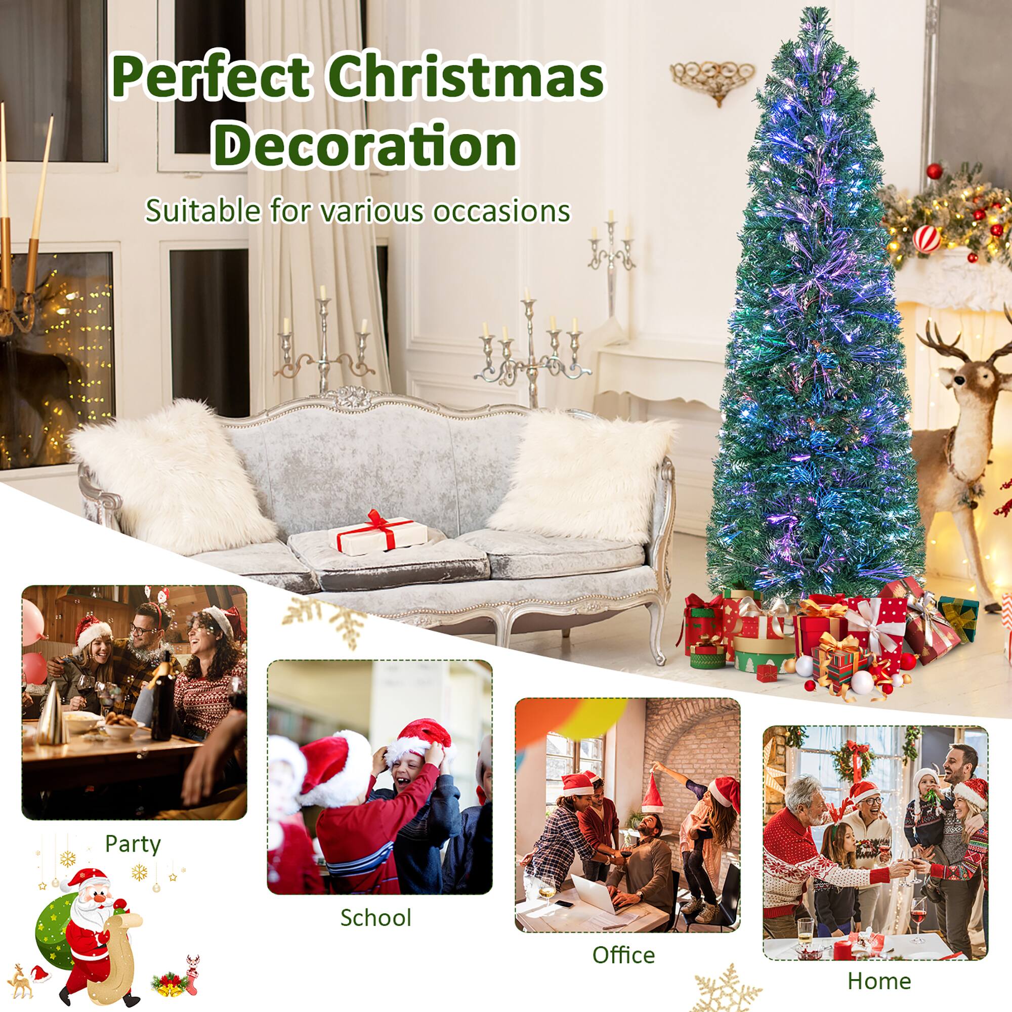 Perfect Christmas Decoration  
Suitable for various occasions  

Party  
School  
Office  
Home