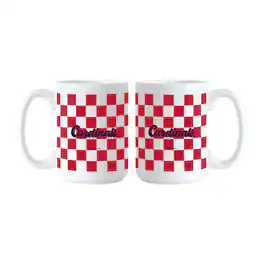 Logo Brands - 2-Pack 15oz. Checkered Wordmark Mug Set - Multicolor