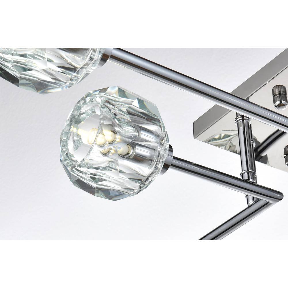 Alt View 2. Elegant Lighting - Eren 31 inch Flush Mount in Chrome - Chrome.