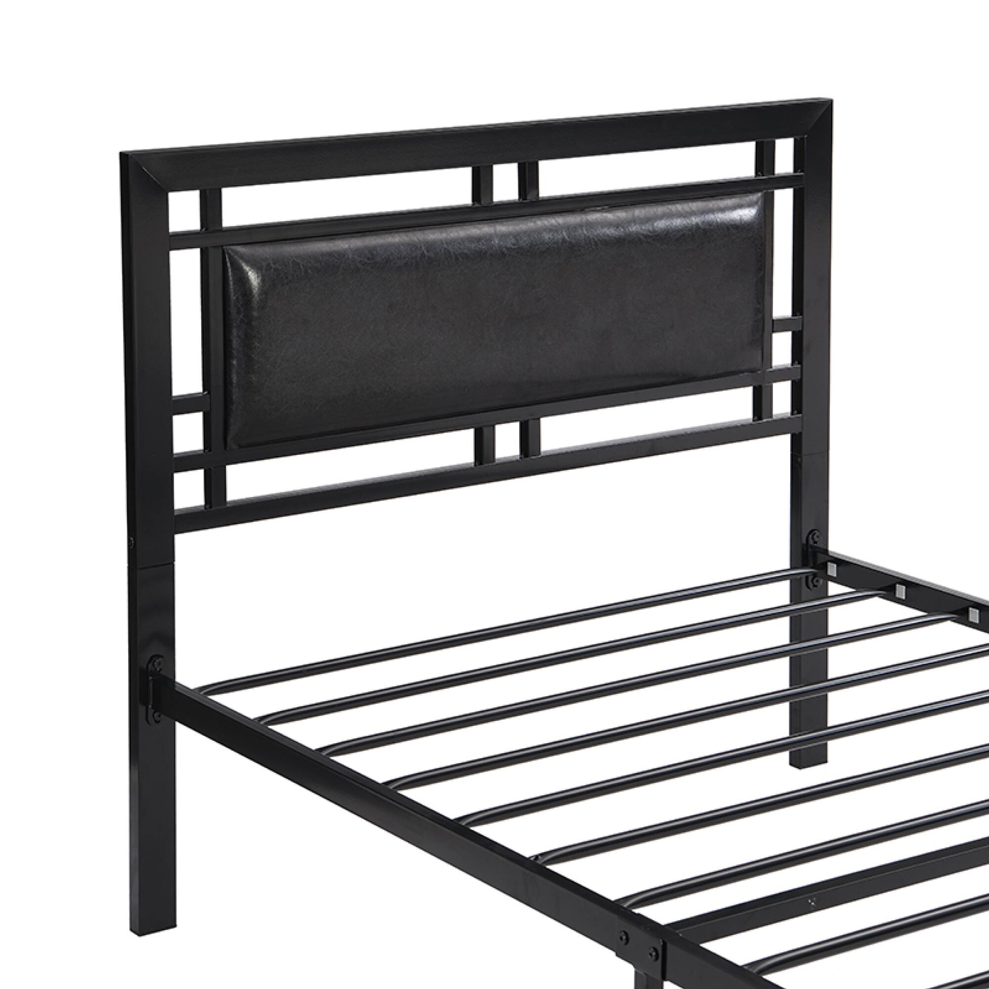 Alt View 5. GOODSILO - Twin Size Metal Bed Frame with Sturdy Steel Construction for Enhanced Durability and Stability - Black.