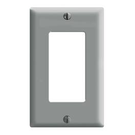 Leviton - Decora 1 gang Thermoset Plastic Decorator Wall Plate 1 pk - Gray