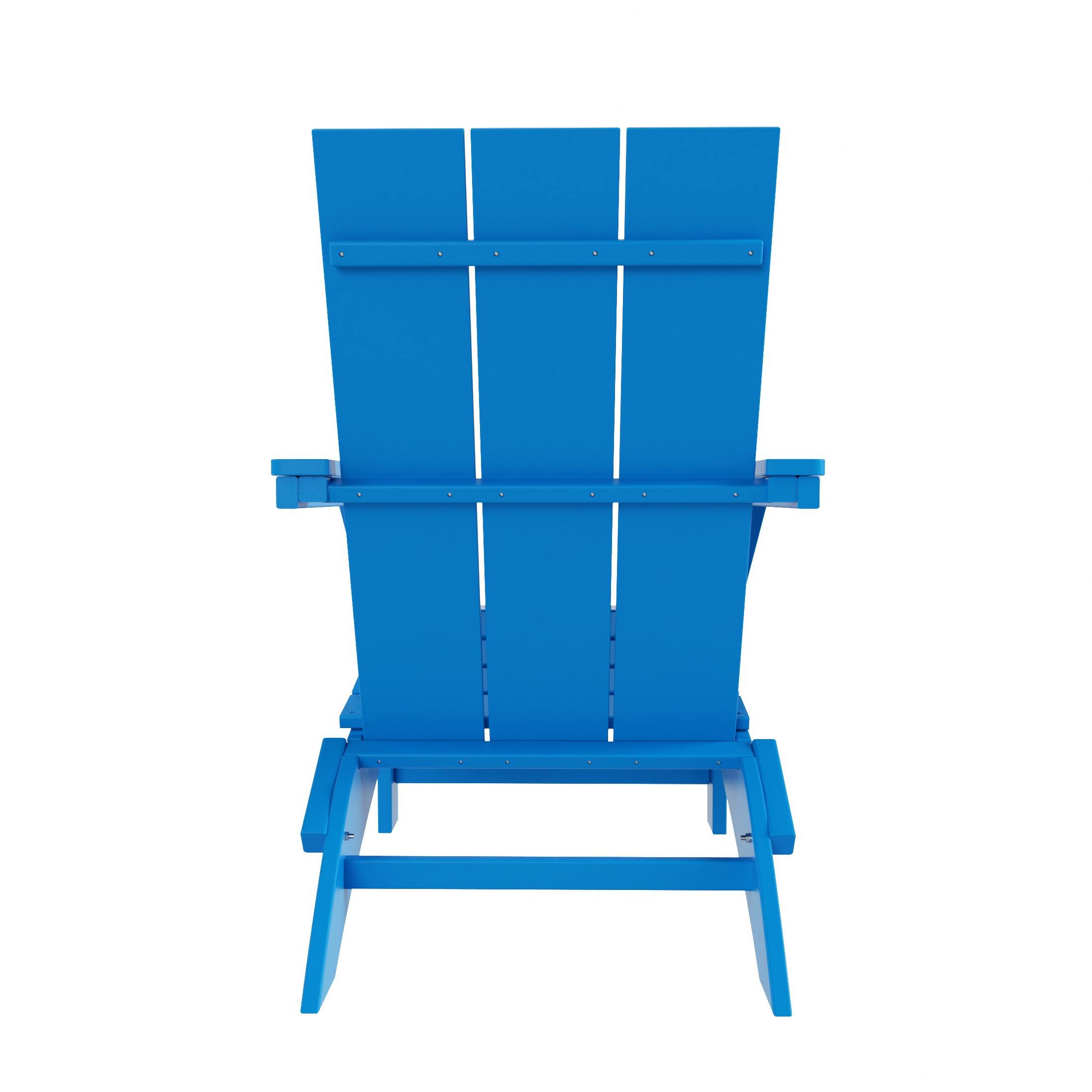 Alt View 2. WestinTrends - WestinTrends Ashore Outdoor HDPE Modern Folding Adirondack Chair - Pacific Blue.