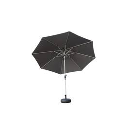 HTUTWOO - 9FT Patio Umbrella - Push Button Tilt and Crank Outdoor Table Umbrella,Waterproof Market Sun Umbrella with 8 Sturdy Ribs - Gray