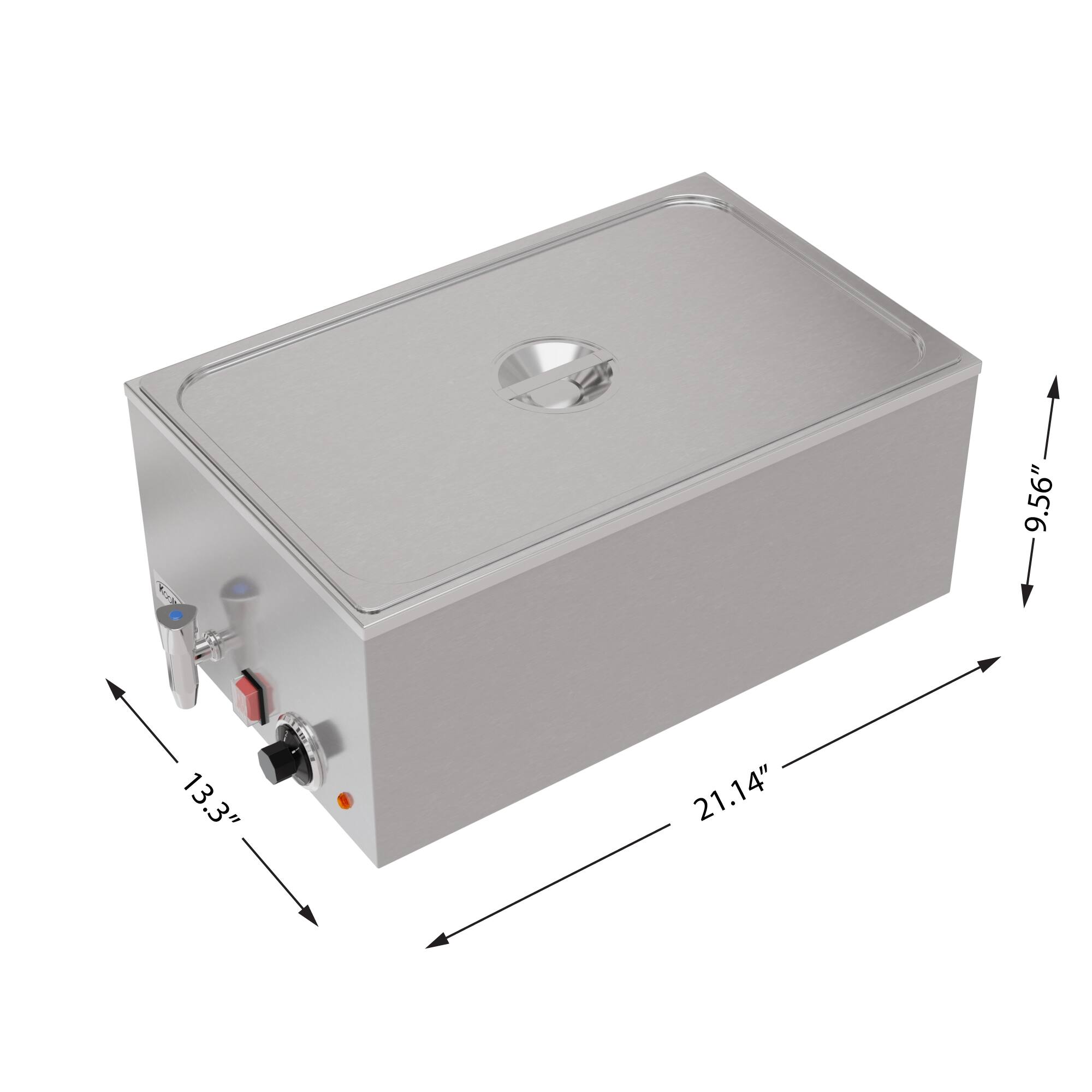 The dimensions of the object are:

- Length: 21.14"
- Width: 13.3"
- Height: 9.56"