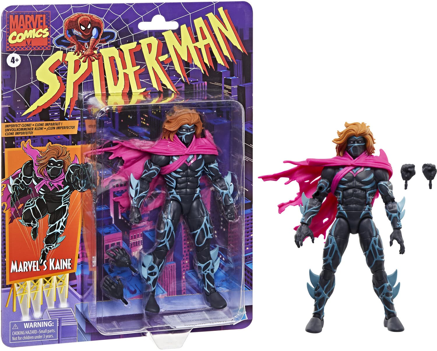 Hasbro - Collectibles - Spider-Man Retro Comics - Marvel Legends - Marvel's Kaine Action Figure - COLLECTABLES - Multicolor