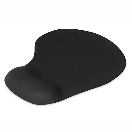 Front. Stock Preferred - Non-Slip Wrist Comfort Mouse Pad with Wrist Rest - Black.
