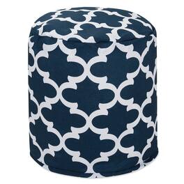 Majestic Home - Pouf Trellis Navy - Blue