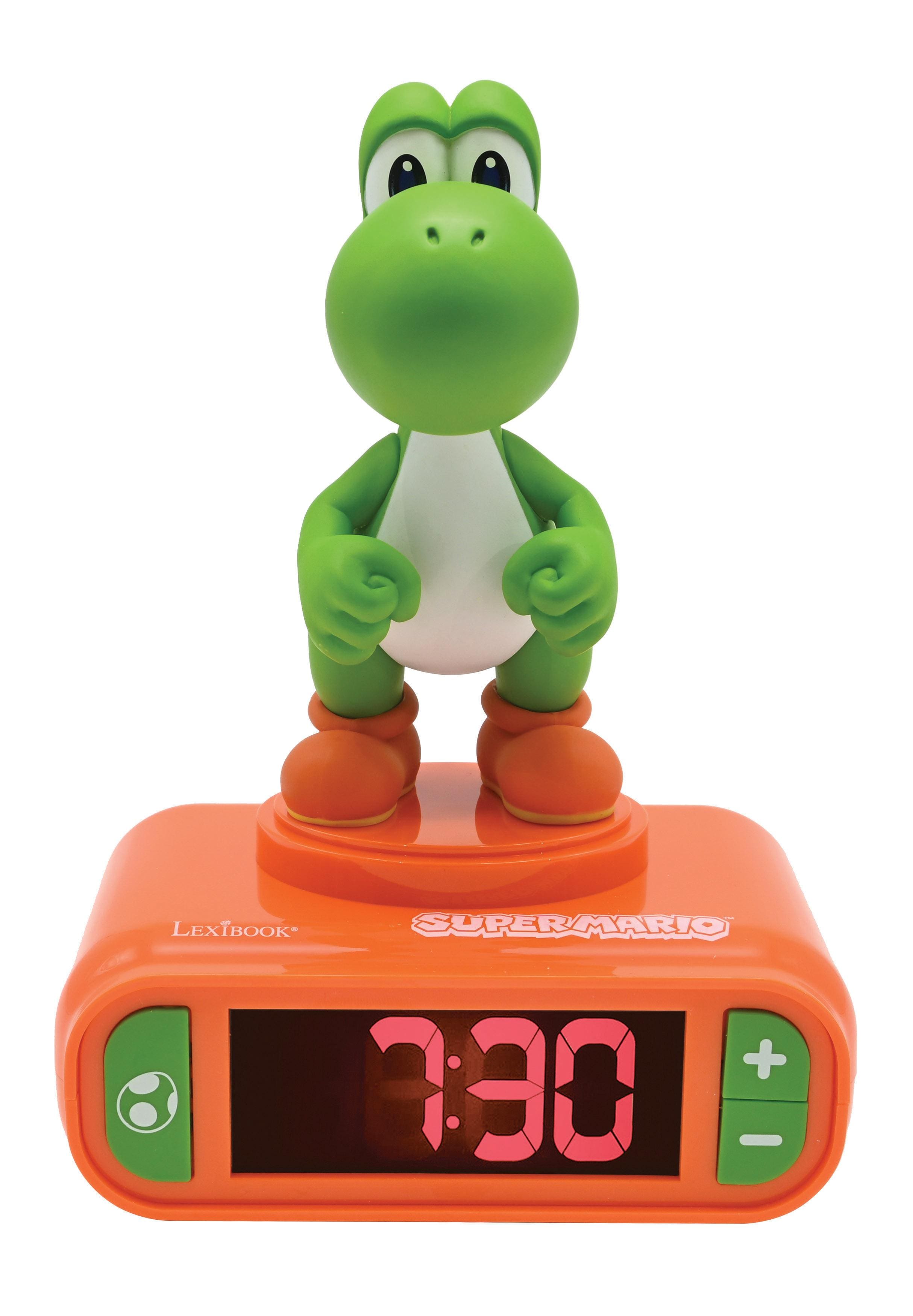 Lexibook - Nintendo Yoshi Alarm Clock with Sounds - Green