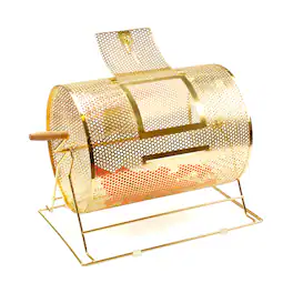 GSE Games & Sports Expert - Raffle Drum, Medium Brass Raffle Ticket Spinning Cage, Holds 5,000 Tickets or 200 Ping Pong Balls