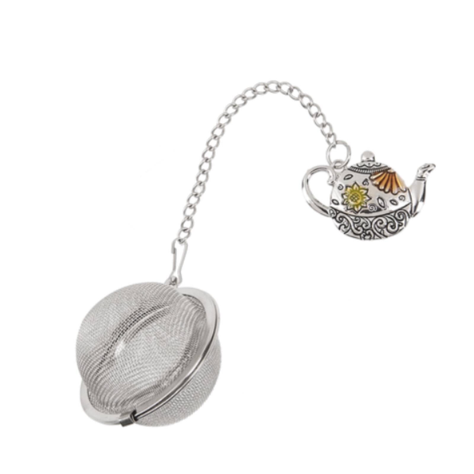 Angle. Ganz - Ganz Sunflower Teapot Charming Zinc Metal Mesh Tea Infuser Ball with Enameling For Loose Leaf Tea Reusable.