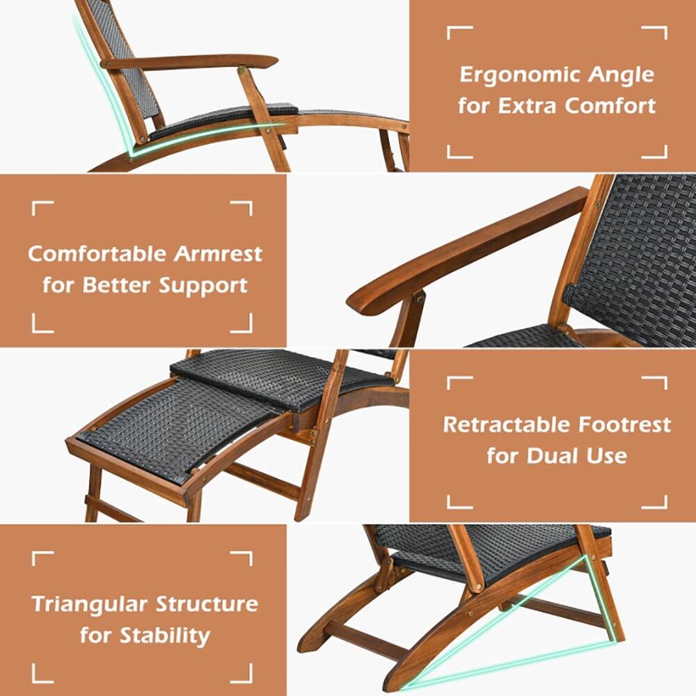- Ergonomic Angle for Extra Comfort
- Comfortable Armrest for Better Support
- Retractable Footrest for Dual Use
- Triangular Structure for Stability