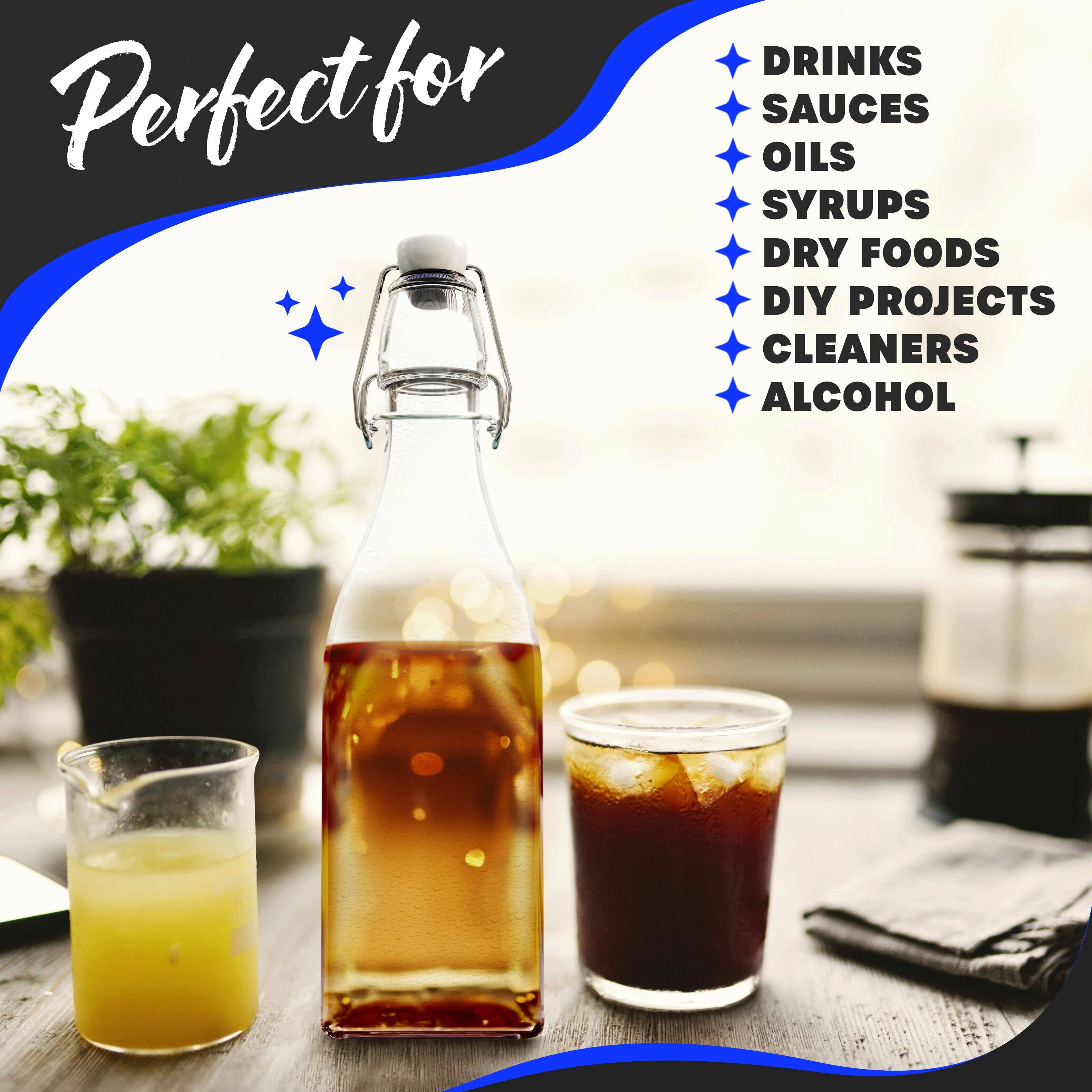 Perfect for

- DRINKS
- SAUCES
- OILS
- SYRUPS
- DRY FOODS
- DIY PROJECTS
- CLEANERS
- ALCOHOL