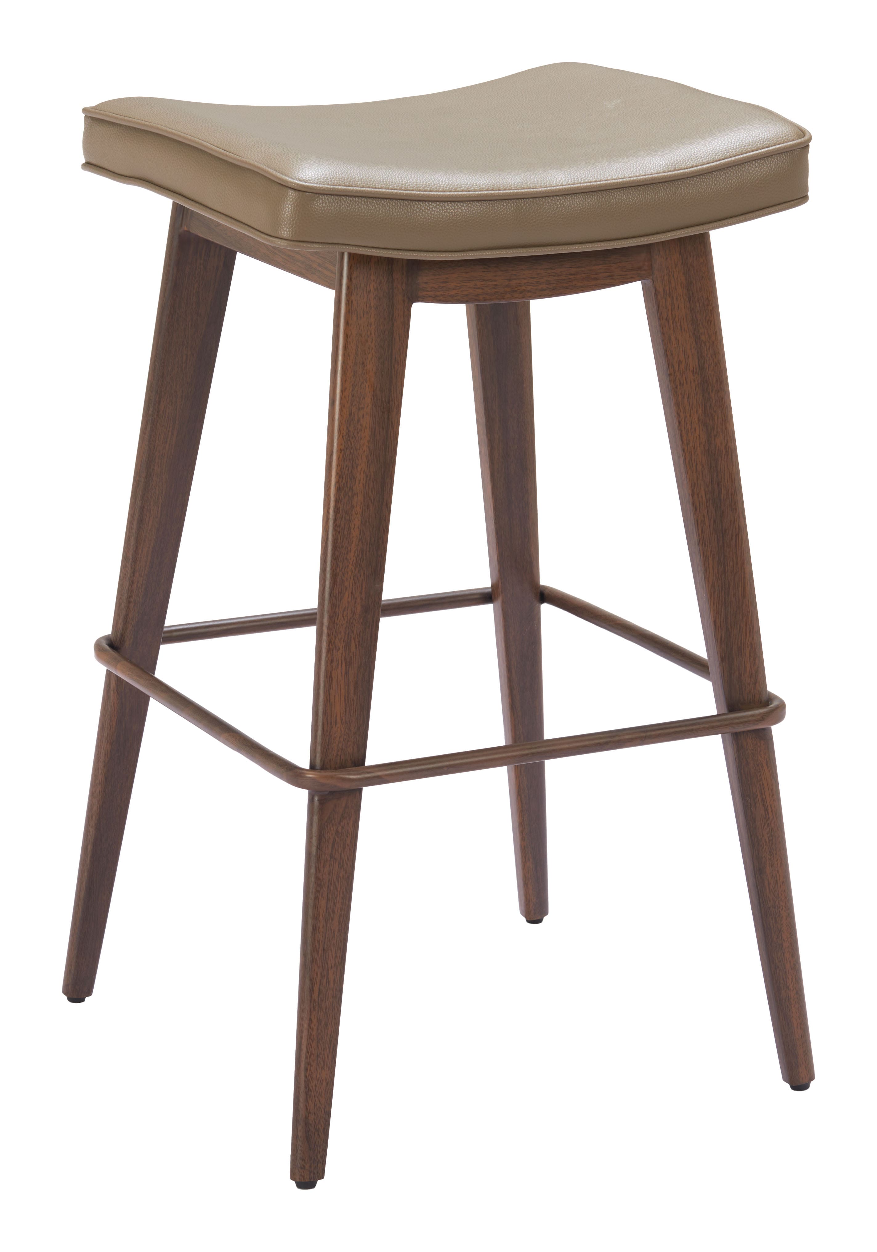 Hivvago - Divat Barstool (Set of 2) - Taupe & Walnut