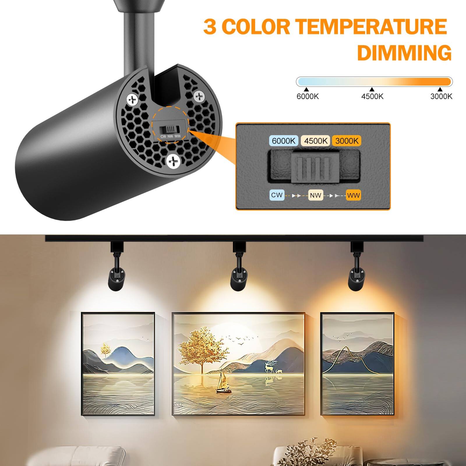 3 COLOR TEMPERATURE DIMMING

6000K 4500K 3000K

CW NW WW