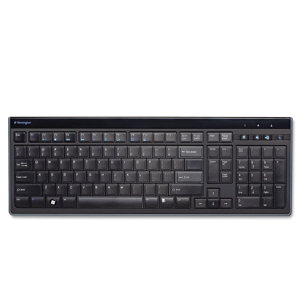 Kensington - K72357USA 104 Keys Slim Type Standard Keyboard - /silver - Black