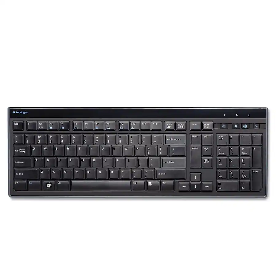 Sheffield Keyboard Kensington K72357USA 104 Keys Slim Type Standard Keyboard /silver Black ...