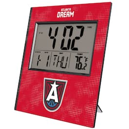 Keyscaper - Atlanta Dream Cross Hatch Digital Desk Clock - Multicolor