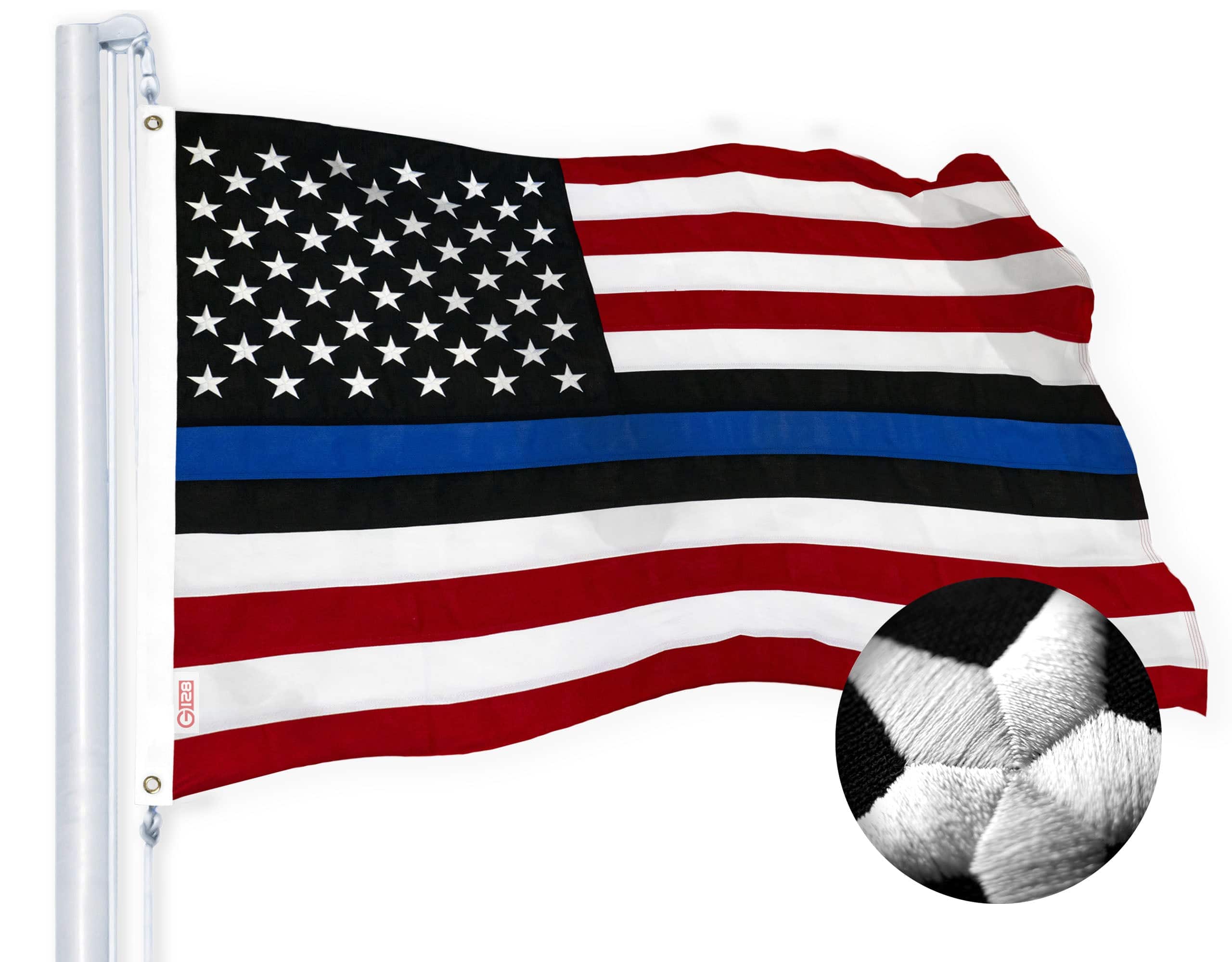 Photos - Other Decoration Police G128 - Lives Matter Flag Embroidered 2.5x4 FT Spun Polyester - Assorted Colors FG-5BLM-3E4