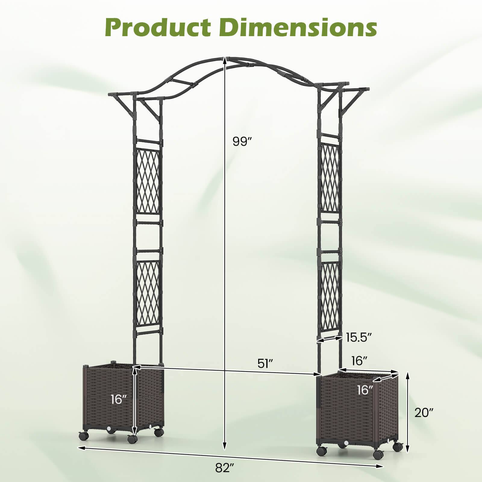 Product Dimensions  
99" x 15.5" x 51" x 16" x 16" x 16" x 20" x 82"