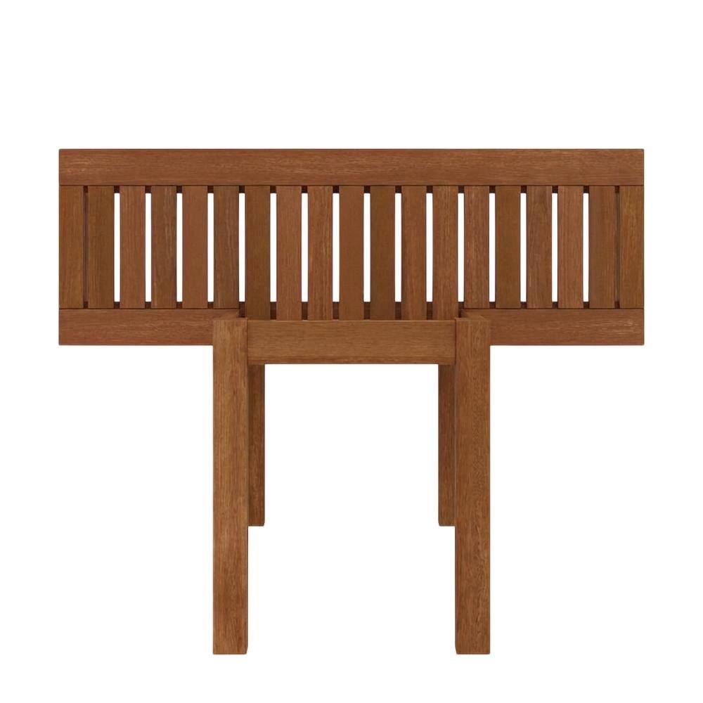 Back. Outdoor Escape - Teak Oil Hardwood Outdoor Backless Bench With Neutral Finish For Patio Use - Natural.