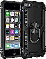 SaharaCase - DualShock Series Case for Apple iPod Touch 7th Generation - Black - Front_Zoom