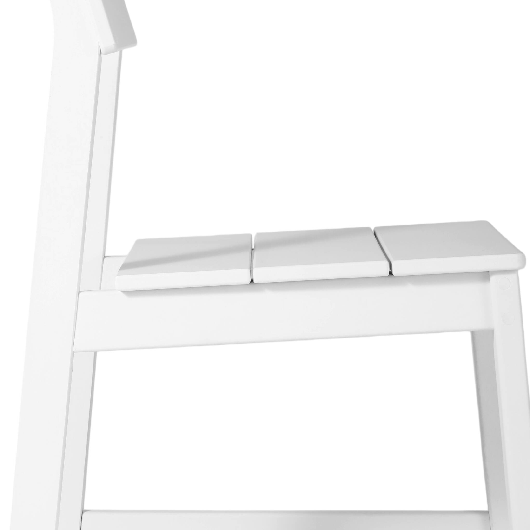 Alt View 4. WestinTrends - WestinTrends Paloma Modern HDPE Outdoor Armless Patio Dining Chairs (Set of 2) - White.