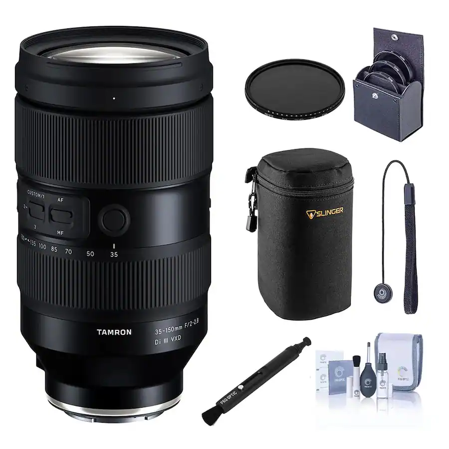 Custom Lens Case Bundle Tamron 35 150mm f/2 2.8 Di III VXD Lens for Sony E with 82mm ...