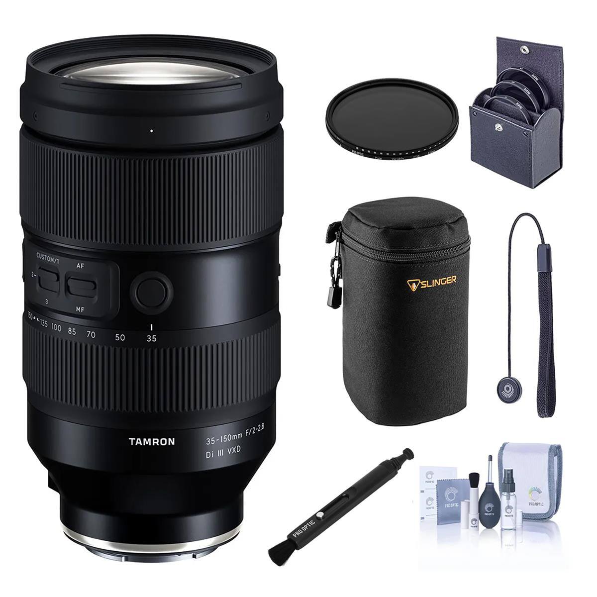 CUSTOM/1 AF 3 MF 135 100 85 70 50 35

SLINGER

TAMRON

35-150mm F/2-2.8 Di III VXD

PRO OPTIC

RESPIC