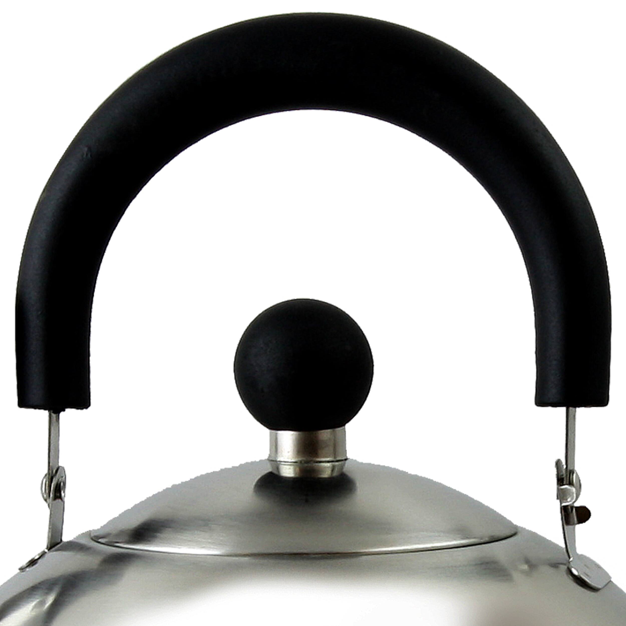 Alt View 1. Mr. Coffee - Mr. Coffee Carterton 1.5 Quart Stainless Steel Whistling Tea Kettle - Silver.