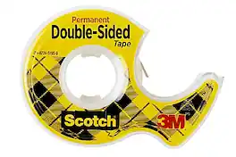 Scotch - Permanent Double Sided Tape w/Refillable Dispenser, 1/2" x 13 yds., 1" Core (137) - Clear