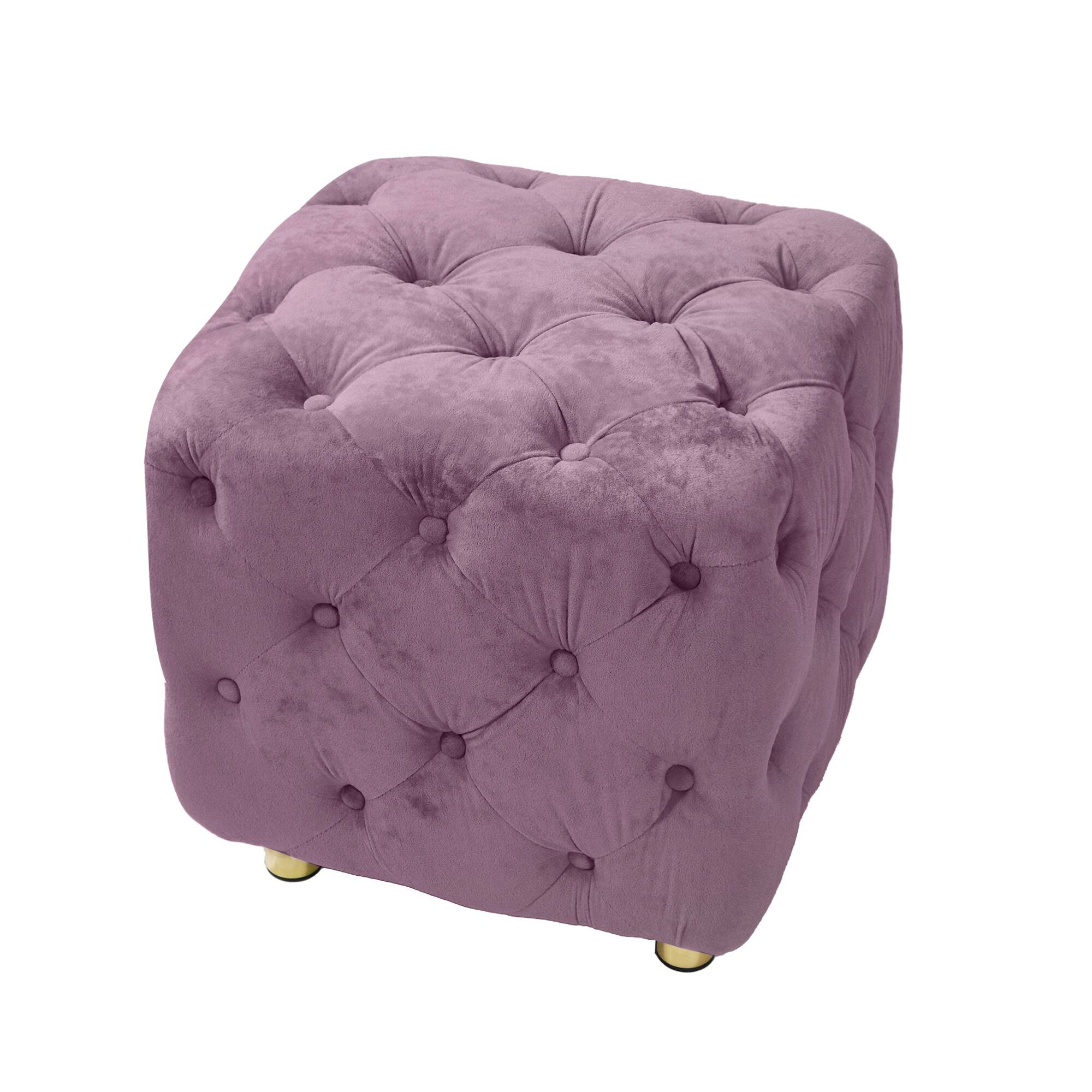 Alt View 8. GOODSILO - Modern Velvet Upholstered Ottoman with Storage, Versatile Foot Stool and End Table for Living Room and Bedroom - Purple.