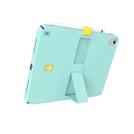 Front. Speck - Speck iPad Tablet Case 10th Gen 2022 - Standy Shell Glass Teal/Deep Sea Blue/Daisy Yellow - Glass Teal/Deep Sea Blue/Daisy Yellow.