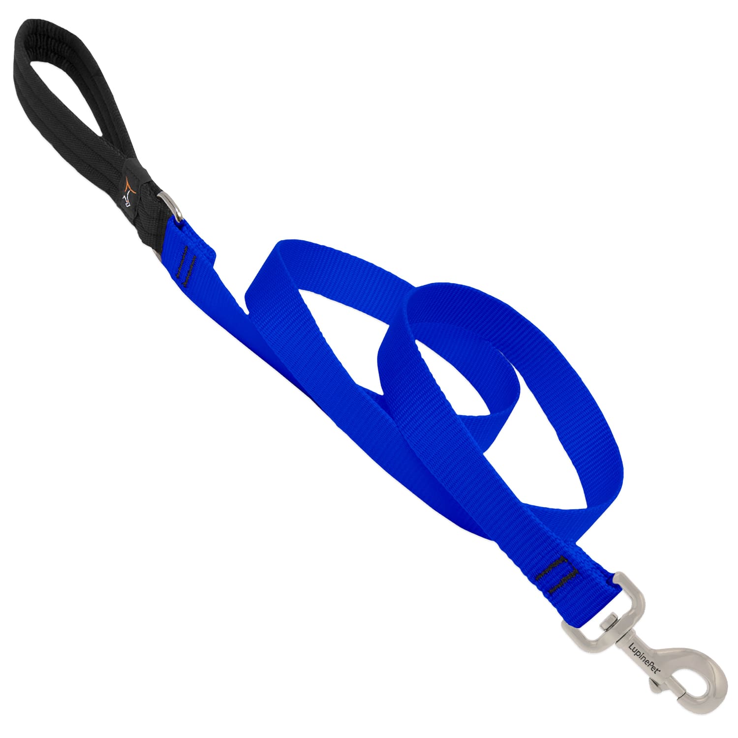 LupinePet - Basic Solids Nylon Dog Leash - Blue