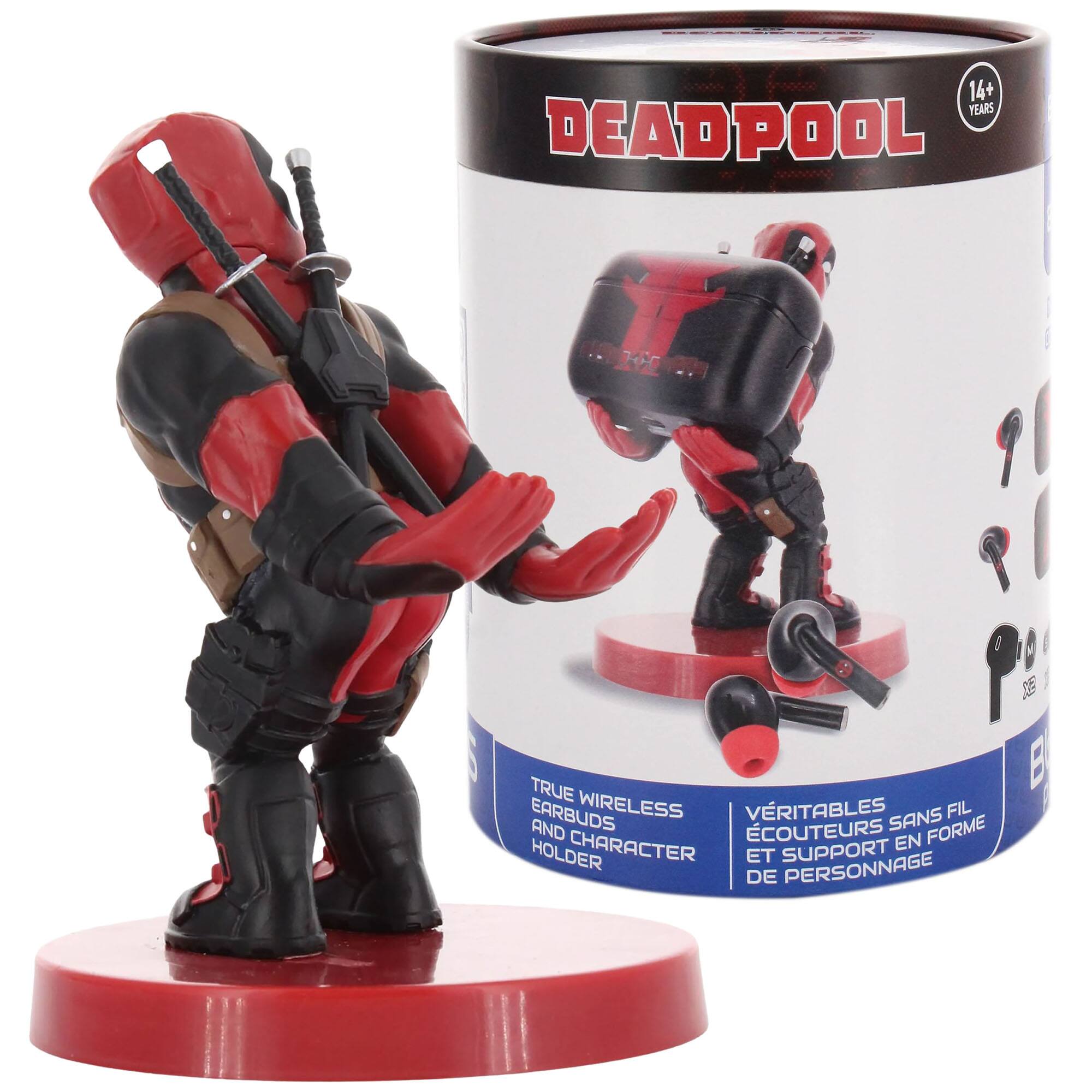 14+ YEARS DEADPOOL TRUE WIRELESS EARBUDS AND CHARACTER HOLDER