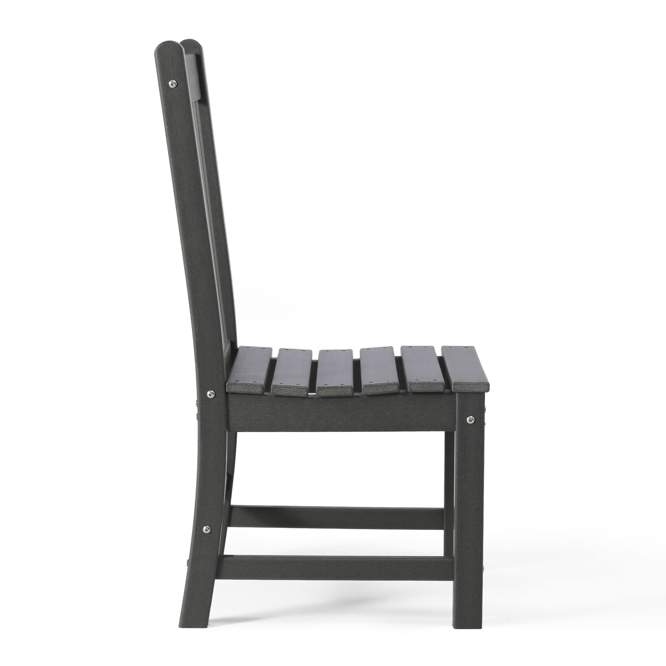 Left. WestinTrends - WestinTrends Malibu Outdoor Patio Dining Chair - Gray.