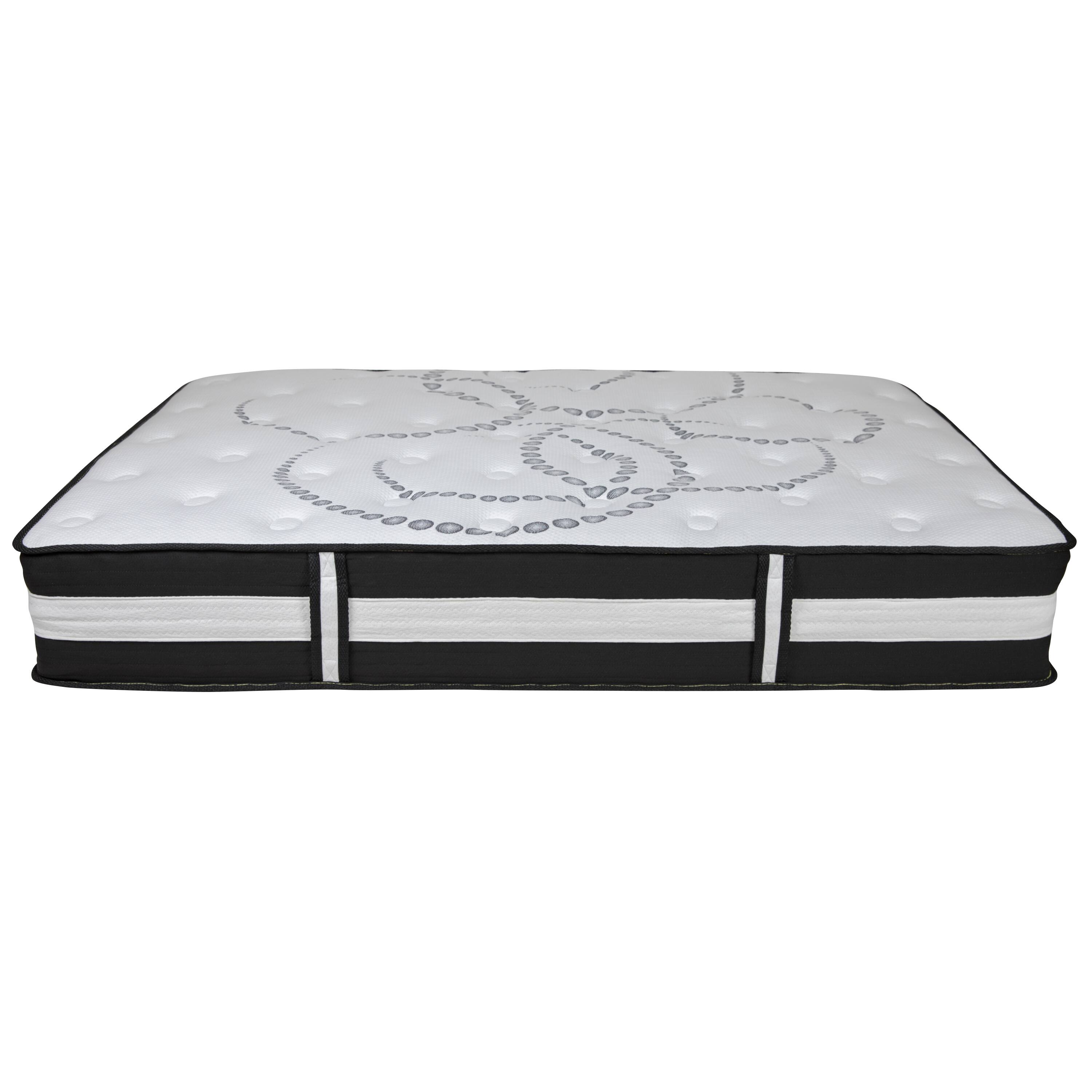 Alt View 9. Emma + Oliver - 12 Inch CertiPUR-US Certified Hybrid Pocket Spring Mattress, Mattress in a Box - Premium Mattress - White.