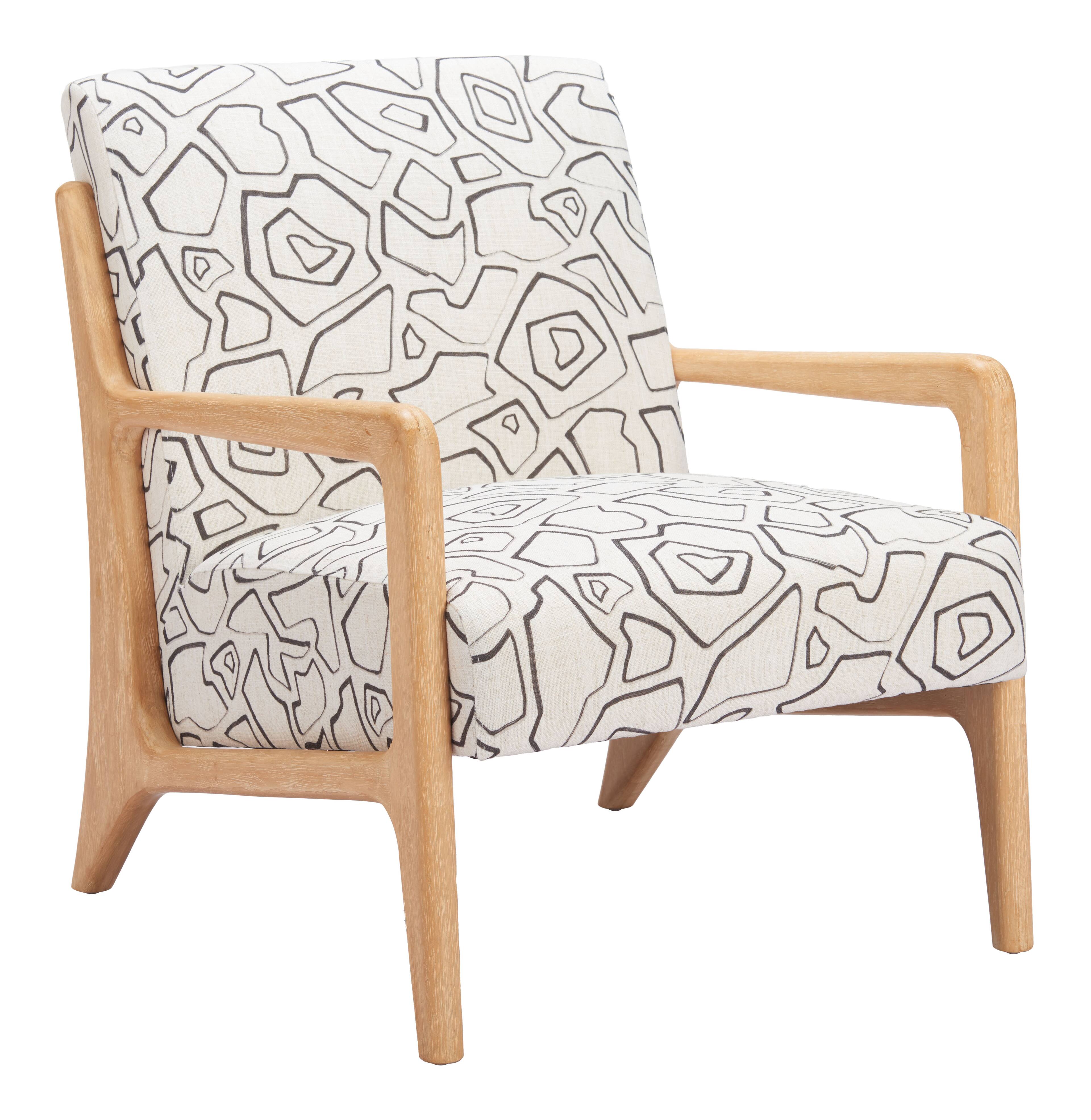 Front. Hivvago - Runa Accent Chair Beige & Natural - Beige & Natural.