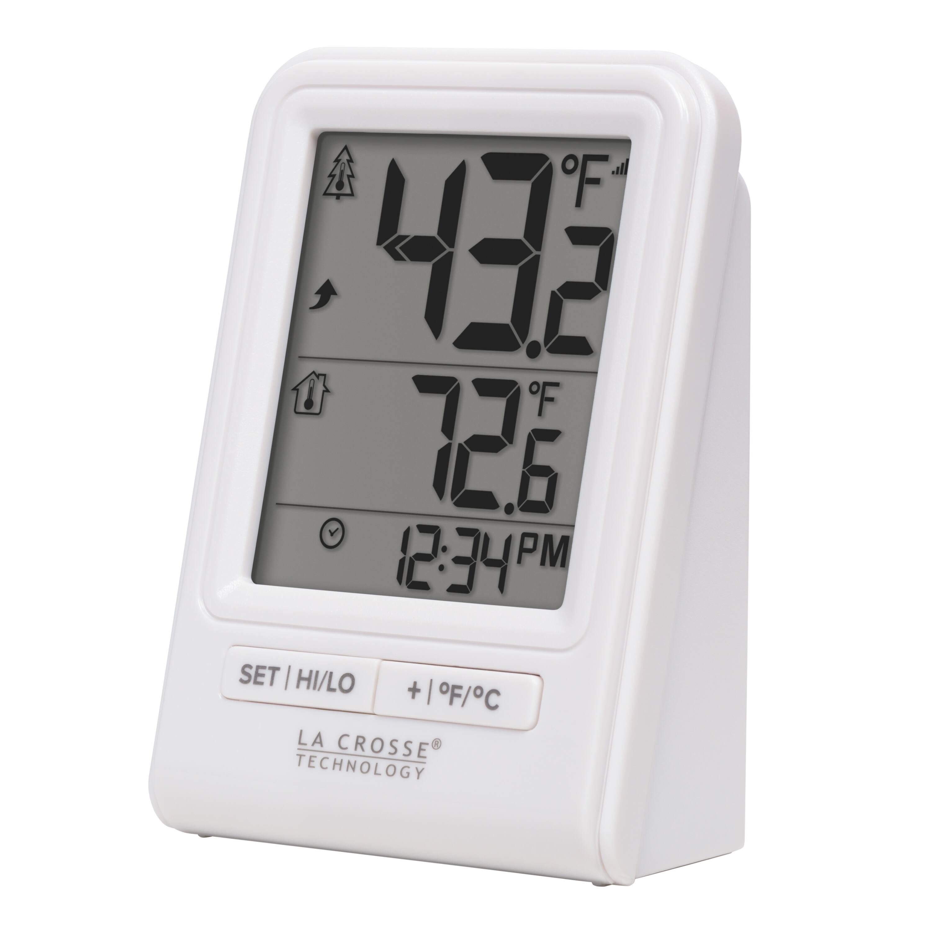 F 47E F 726 12:34 PM SET | HI/LO + | F/C LA CROSSE TECHNOLOGY