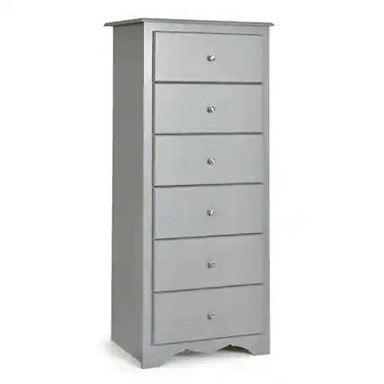 Front. Ecooso - 6-Drawer Clothes Storage Cabinet Organizer Dresser for Bedroom or Closet - Grey.