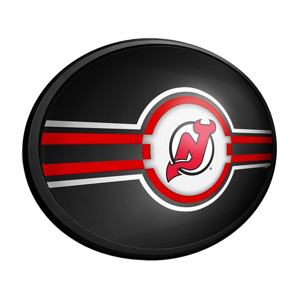 Alt View 1. The Fan-Brand - New Jersey Devils 18'' x 14'' Team Color Slimline Illuminated Wall Sign - Multicolor.