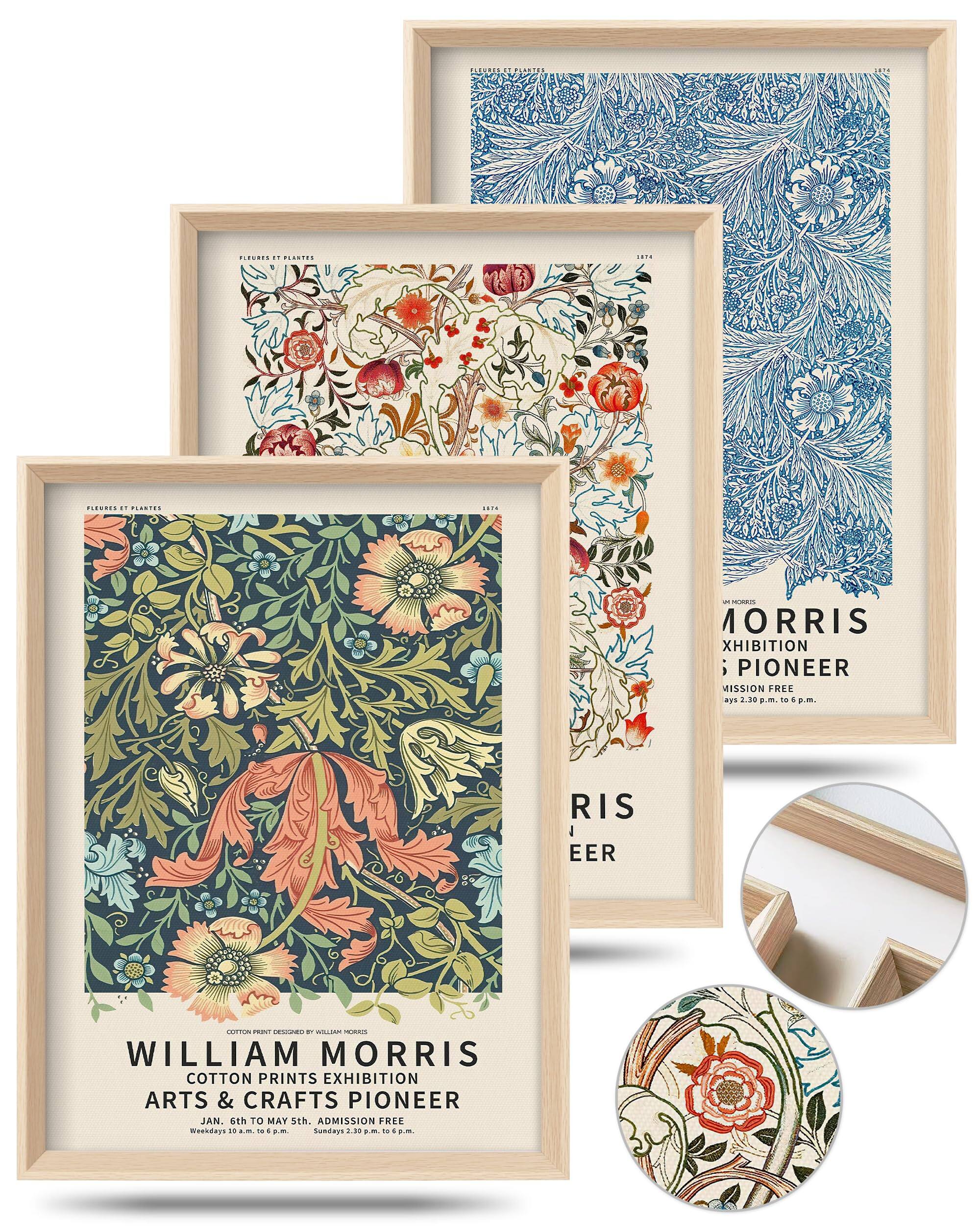 WILLIAM MORRIS  
COTTON PRINTS EXHIBITION  
ARTS & CRAFTS PIONEER  
JAN. 6th TO MAY 5th. ADMISSION FREE  
Weekdays 10 a.m. to 6 p.m.  
Sundays 2.30 p.m. to 6 p.m.  

MORRIS  
EXHIBITION  
PIONEER  
MISSION FREE  
ays 2.30 p.m. to 6 p.m.  

FLEURS ET PLANTES  
FLEURS ET PLANTES  
FLEURS ET PLANTES  

COTTON PRINT DESIGNED BY WILLIAM MORRIS