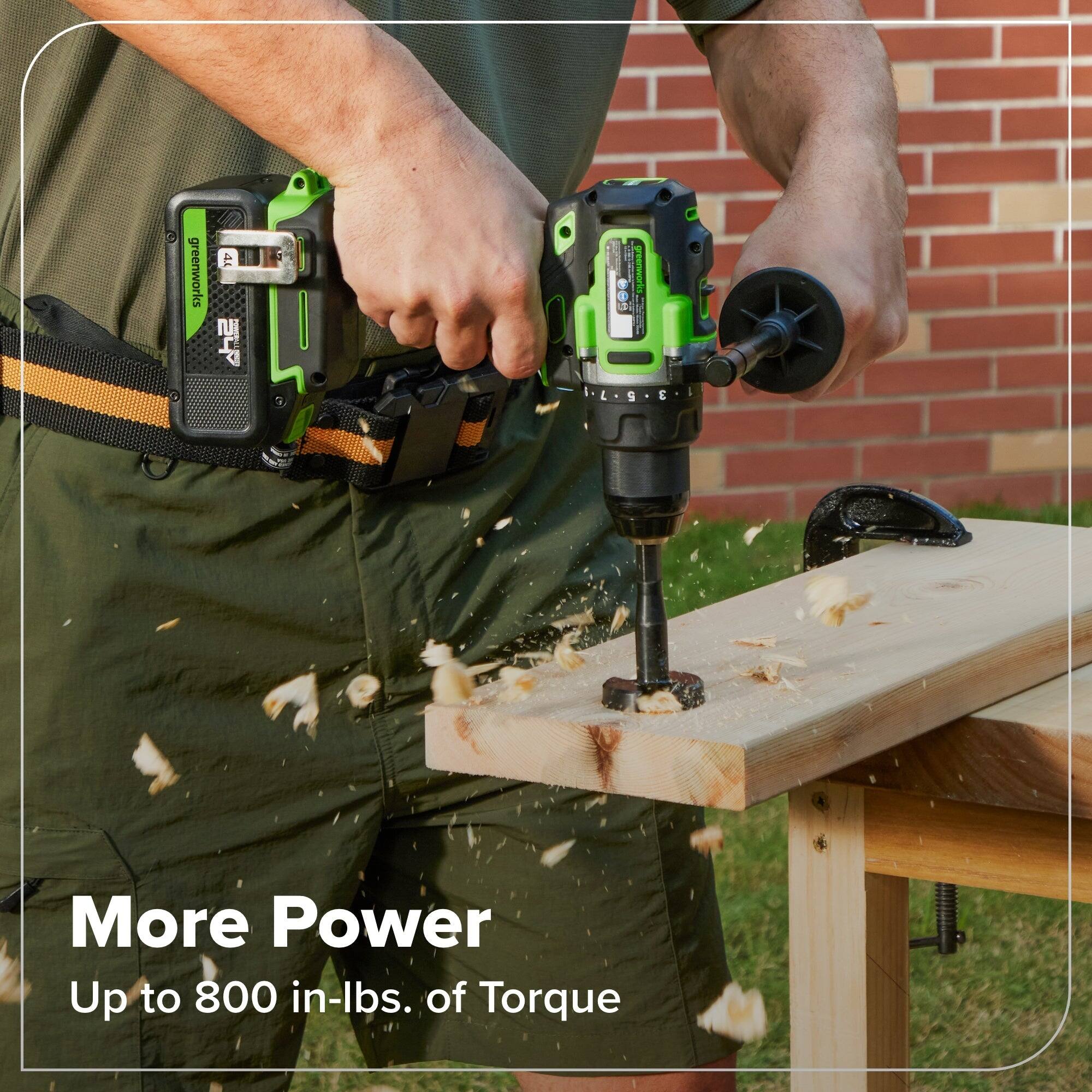 4 greenworks EUP  
More Power  
Up to 800 in-lbs. of Torque