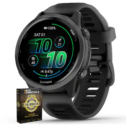 LIGHT UP DOWN 100% SAT 01 START STOP 21 10 VO2 10 48 8:47p BACK-LAP I FURERUNNER GARMIN Es ECO SSENTIALS CPS PREMIUM CPS 26 MONTH CPS PROTECTION PREMIUM PLAN