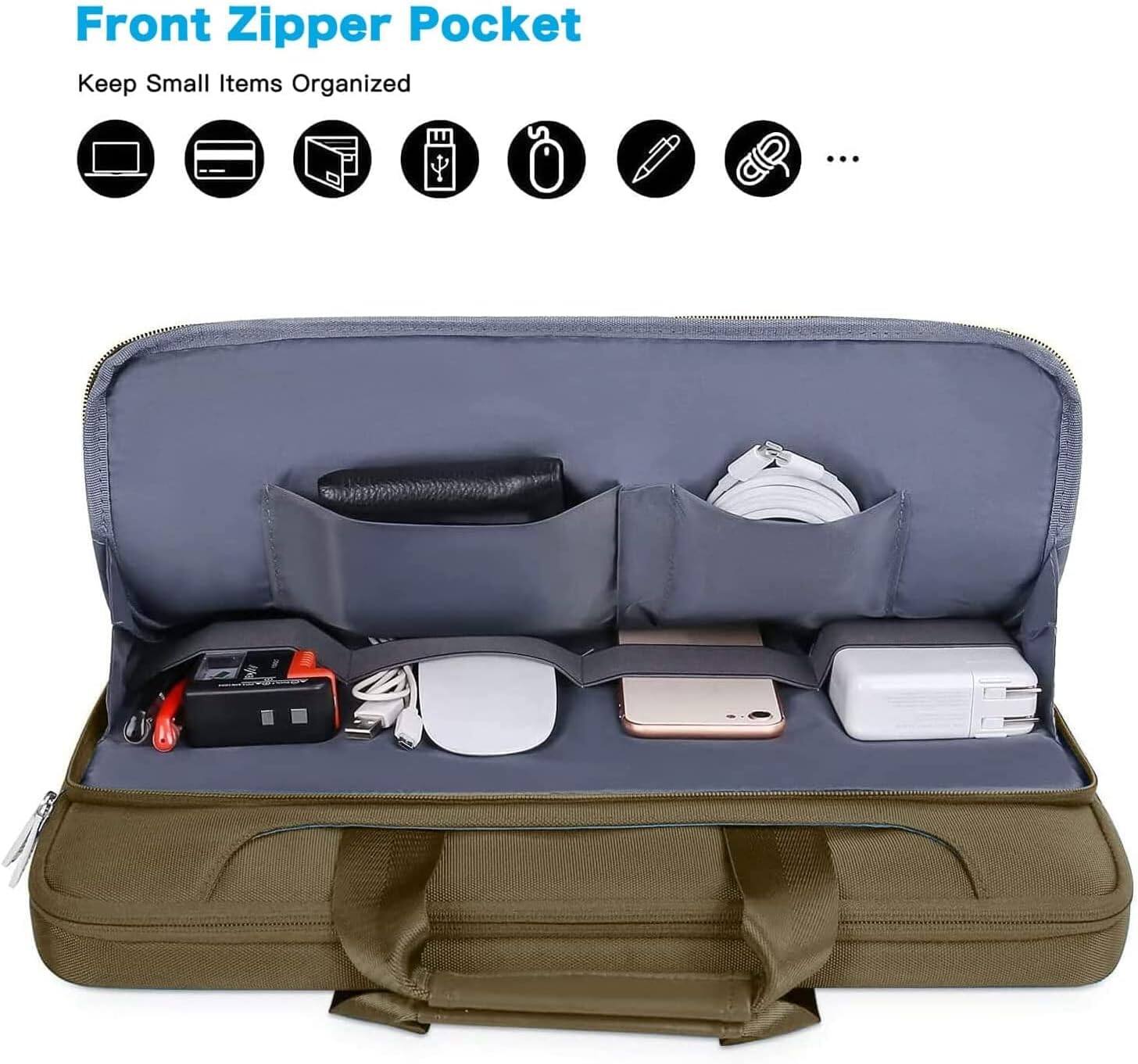 Front Zipper Pocket  
Keep Small Items Organized