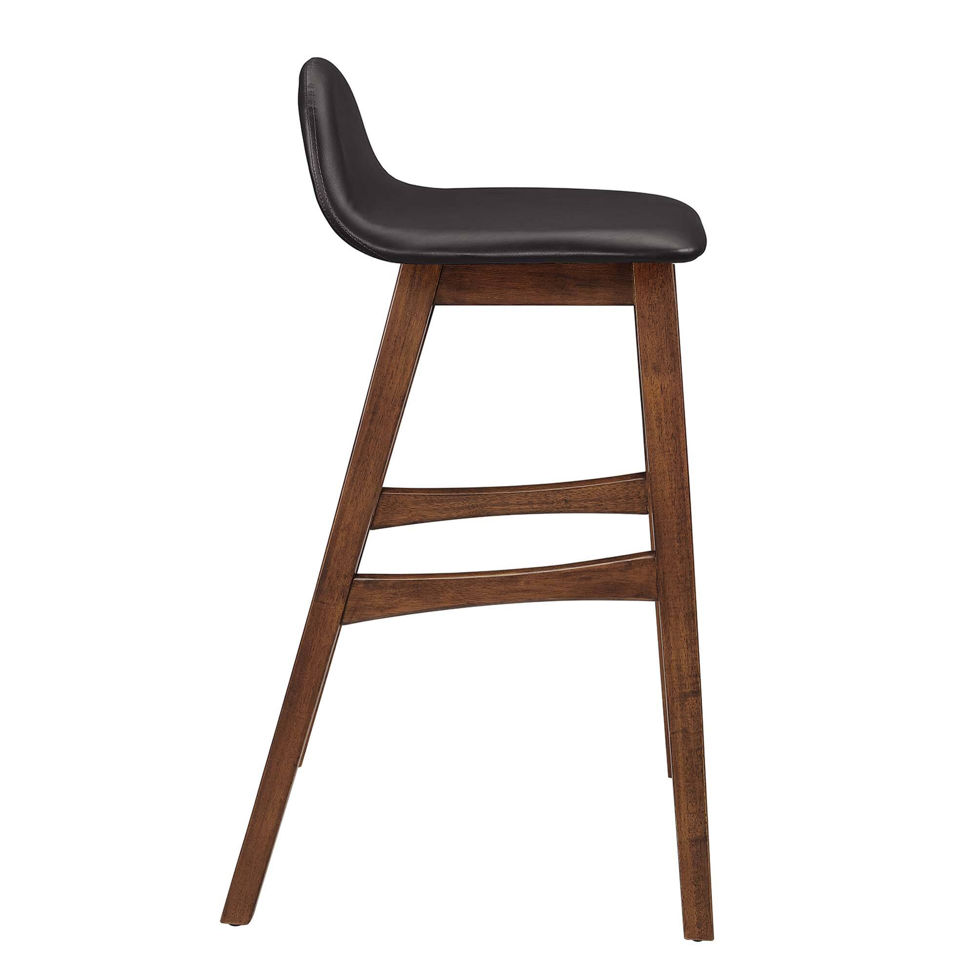 Back. Modway - Juno Wood Bar Stool Set of 2 - Brown.