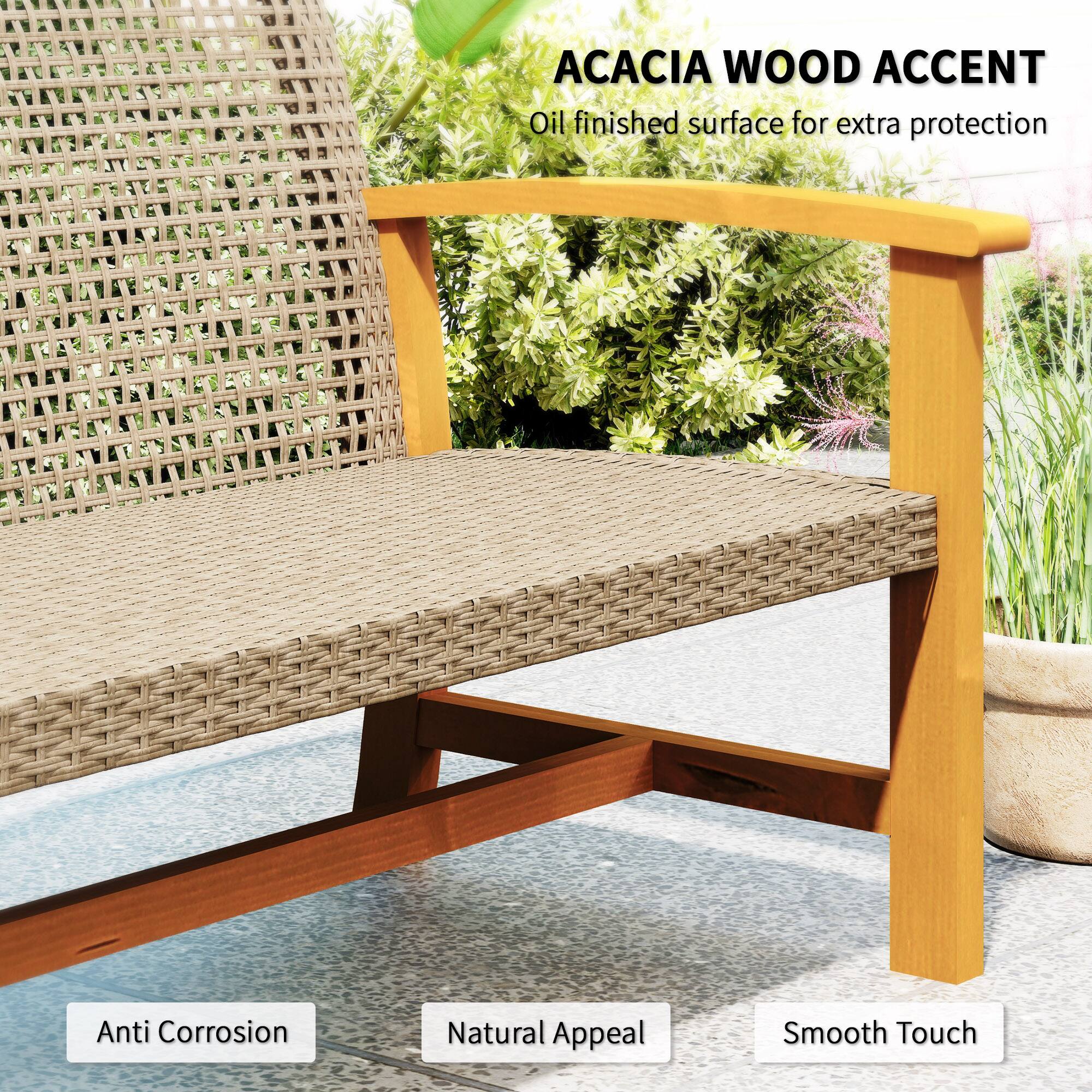 ACACIA WOOD ACCENT  
Oil finished surface for extra protection  

Anti Corrosion  
Natural Appeal  
Smooth Touch